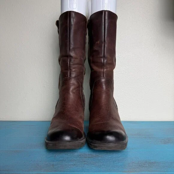 Born Borman Women's Distressed Leather Boots in Brown/Rust Size 7 - Picture 2 of 9